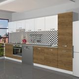 Decoraktiv Elite 325 Ankastre Fırın Modüllü Mdf Hazır Mutfak Dolabı - Tezgah Dahil - Pera - Beyaz