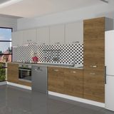 Decoraktiv Elite 325 Ankastre Fırın Modüllü Mdf Hazır Mutfak Dolabı - Tezgah Dahil - Pera - Kumtaşı - Ahşap - Bej