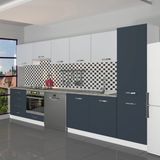 Decoraktiv Elite 325Q Ankastre Fırın Modüllü Mdf Hazır Mutfak Dolabı - Tezgah Dahil - Antrasit - Buz Gri - Antrasit - Gri
