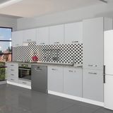 Decoraktiv Elite 325Q Ankastre Fırın Modüllü Mdf Hazır Mutfak Dolabı - Tezgah Dahil - Buz Gri - Açık Gri