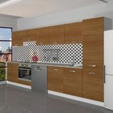 Decoraktiv Elite 325Q Ankastre Fırın Modüllü Mdf Hazır Mutfak Dolabı - Tezgah Dahil - Naturel Ceviz