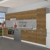 Decoraktiv Elite 325Q Ankastre Fırın Modüllü Mdf Hazır Mutfak Dolabı - Tezgah Dahil - Naturel Pera