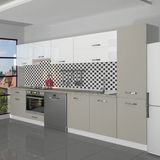 Decoraktiv Elite 325Y Ankastre Fırın Modüllü Mdf Hazır Mutfak Dolabı - Tezgah Dahil - Kumtaşı - Beyaz - Çok Renkli