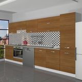 Decoraktiv Elite 325Y Ankastre Fırın Modüllü Mdf Hazır Mutfak Dolabı - Tezgah Dahil - Naturel Ceviz