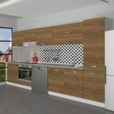 Decoraktiv Elite 325Y Ankastre Fırın Modüllü Mdf Hazır Mutfak Dolabı - Tezgah Dahil - Naturel Pera