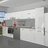 Decoraktiv Elite 325Y Ankastre Fırın Modüllü Mdf Hazır Mutfak Dolabı - Tezgah Dahil - Parlak Beyaz