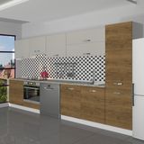 Decoraktiv Elite 325Y Ankastre Fırın Modüllü Mdf Hazır Mutfak Dolabı - Tezgah Dahil - Pera - Kumtaşı - Ahşap - Bej