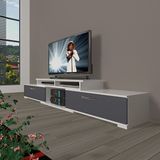Decoraktiv Flex 130 Mdf Beyaz Antrasit Tv Sehpa Ünitesi