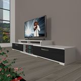 Decoraktiv Flex 130 Mdf Beyaz Siyah Tv Sehpa Ünitesi