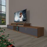 Decoraktiv Flex 130 MDF Gold Ceviz Antrasit TV Ünitesi