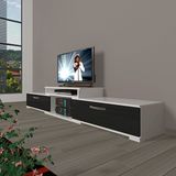 Decoraktiv Flex 4 Slm Beyaz Siyah Tv Sehpa Ünitesi