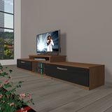 Decoraktiv Flex 4 Slm Ceviz Siyah Tv Sehpa Ünitesi
