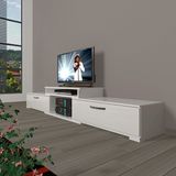 Decoraktiv Flex 4 Slm Parlak Beyaz Tv Sehpa Ünitesi