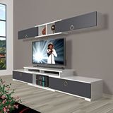 Decoraktiv Flex 5130 Mdf Gold Beyaz Antrasit Tv Sehpa Ünitesi