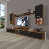 Decoraktiv Flex 5da Slm Ceviz Siyah Tv Ünitesi