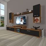 Decoraktiv Flex 5da Slm Ceviz Siyah Tv Ünitesi