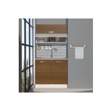 Decoraktiv Mini 100YT MDF Hazır Mutfak Dolabı - Tezgah Dahil - Naturel Ceviz