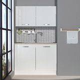 Decoraktiv Mini 120 Mdf Hazır Mutfak Dolabı Parlak Beyaz