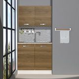 Decoraktiv Mini 90 Mdf Hazır Mutfak Dolabı Naturel Pera