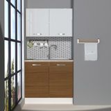 Decoraktiv Mini 90 MDF Hazır Mutfak Dolabı - Tezgah Dahil - Ceviz - Beyaz