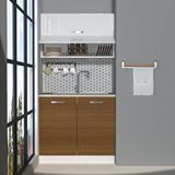 Decoraktiv Mini 90y Mdf Hazır Mutfak Dolabı Ceviz Beyaz