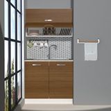 Decoraktiv Mini 90y Mdf Hazır Mutfak Dolabı Naturel Ceviz