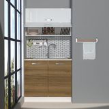 Decoraktiv Mini 90Y MDF Hazır Mutfak Dolabı - Tezgah Dahil - Pera - Beyaz
