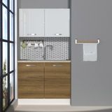 Decoraktiv Mini Mutfak Dolabı 100 cm MDF Malzeme ile Geniş Depolama Alanı Sunar