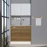Decoraktiv Mini Mutfak Dolabı 90 MDF Beyaz Tezgah Dahil Geniş Depolama Fonksiyonu