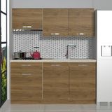 Decoraktiv Naturel 160 MDF Hazır Mutfak Dolabı - Tezgah Dahil - Naturel Pera