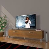 Decoraktiv Naturel Ceviz Eko 140 Slm Std Krom Ayaklı Tv Ünitesi