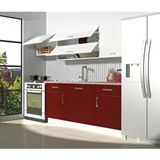 Decoraktiv Prestij 220 Mdf Hazır Mutfak Dolabı Bordo Beyaz