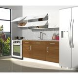 Decoraktiv Prestij 220 MDF Hazır Mutfak Dolabı - Tezgah Dahil - Ceviz - Beyaz