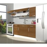 Decoraktiv Prestij 220 MDF Hazır Mutfak Dolabı - Tezgah Dahil - Naturel Ceviz
