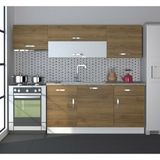 Decoraktiv Prestij 220 MDF Hazır Mutfak Dolabı - Tezgah Dahil - Naturel Pera