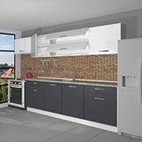 Decoraktiv Prestij 280 Mdf Hazır Mutfak Dolabı Antrasit Beyaz