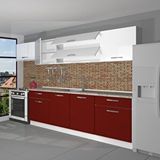 Decoraktiv Prestij 280 Mdf Hazır Mutfak Dolabı Bordo Beyaz