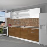 Decoraktiv Prestij 280 MDF Hazır Mutfak Dolabı - Tezgah Dahil - Ceviz - Beyaz