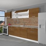 Decoraktiv Prestij 280 MDF Hazır Mutfak Dolabı - Tezgah Dahil - Naturel Ceviz