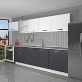 Decoraktiv Smart 280 Mdf Hazır Mutfak Dolabı Antrasit Beyaz