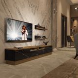 Decoraktiv Trendstyle 220rs MDF TV Sehpa Ünitesi - Pera Siyah Mermer
