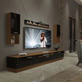 Decoraktiv Trendstyle 270DA Slm Ceviz Siyah Tv Sehpa Ünitesi