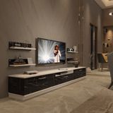Decoraktiv Trendstyle 270r Mdf Tv Ünitesi Tv Sehpası - Beyaz Siyah Mermer