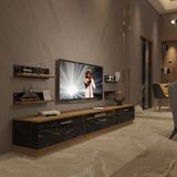 Decoraktiv Trendstyle 270R Mdf Tv Ünitesi Tv Sehpası - Pera Siyah Mermer - Pera - Siyah Mermer