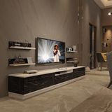 Decoraktiv Trendstyle 270rs MDF TV Sehpa Ünitesi - Beyaz Siyah Mermer