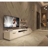 Decoraktiv Trendstyle 4 Mdf Parlak Beyaz Tv Ünitesi Tv Sehpası
