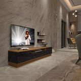 Decoraktiv Trendstyle 4s MDF TV Sehpa Ünitesi - Ceviz Siyah Mermer