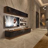 Decoraktiv Trendstyle 5 MDF TV Sehpa Ünitesi - Ceviz Siyah Mermer