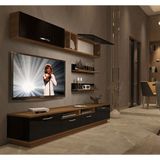 Decoraktiv Trendstyle 5220 Ceviz Siyah Slm Tv Ünitesi Tv Sehpası