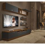 Decoraktiv Trendstyle 5220 Mdf Ceviz Antrasit Tv Ünitesi Tv Sehpası